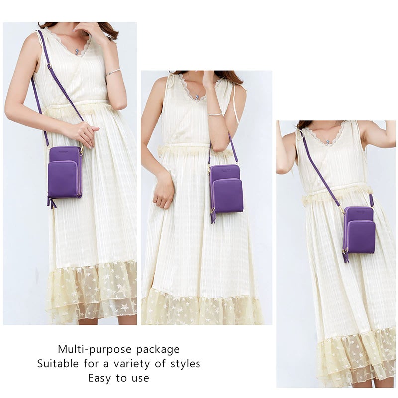 My Friday myfriday Small Crossbody Cell Phone Bag for Women, Mini Over Shoulder Handbag Purse with Credit Card Slots - Image 2